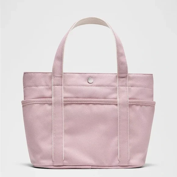 Lululemon Daily Multi-Pocket Mini Canvas Tote Bag 6.5L - mink berry light ivory - Picture 15 of 15